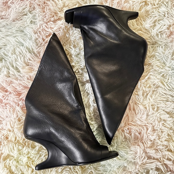 New Rick Owens Cantilever 8 Leather Strutter Sandal Boots Size 39 - Picture 3 of 12